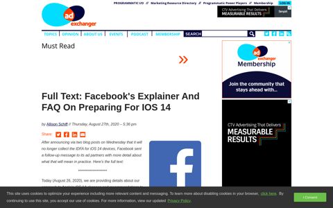 Full Text: Facebook's Explainer And FAQ On Preparing For ...