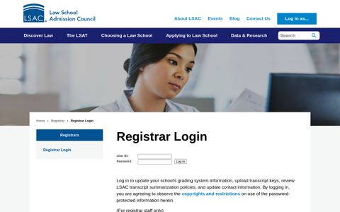Registrar Login | The Law School Admission Council - LSAC