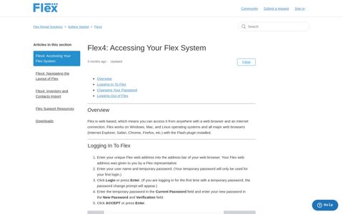 Flex4: Accessing Your Flex System – Flex Rental Solutions