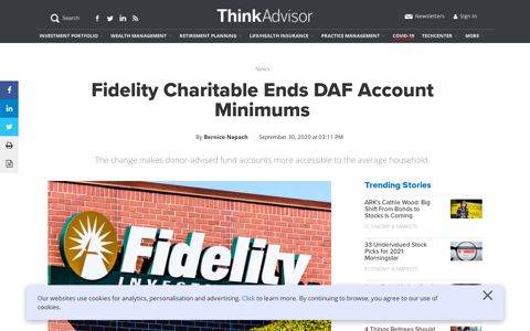 Fidelity Charitable Ends DAF Account Minimums | ThinkAdvisor