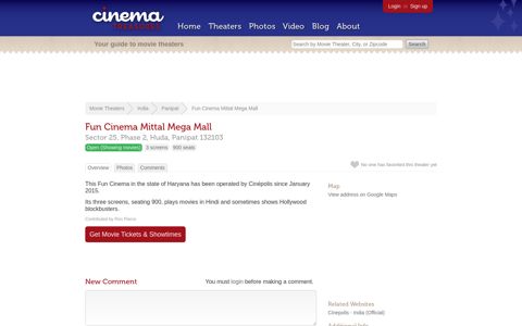 Fun Cinema Mittal Mega Mall in Panipat, IN - Cinema Treasures