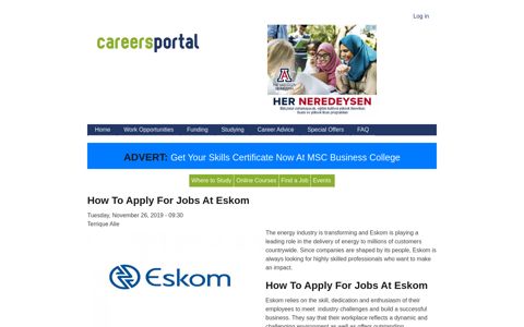 How To Apply For Jobs At Eskom | Careers Portal