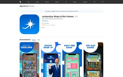 ‎Jackpotjoy: Bingo & Slot Games on the App Store