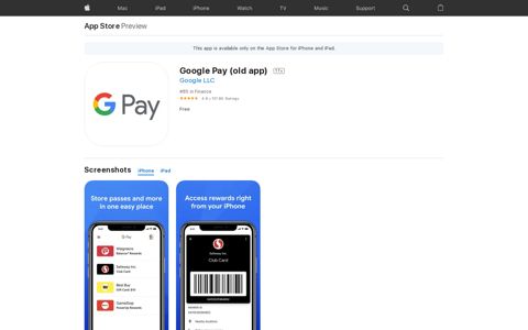 ‎Google Pay (old app) on the App Store