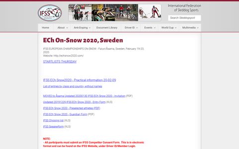 ECh On-Snow 2020, Sweden
