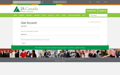 User account | JA Canada
