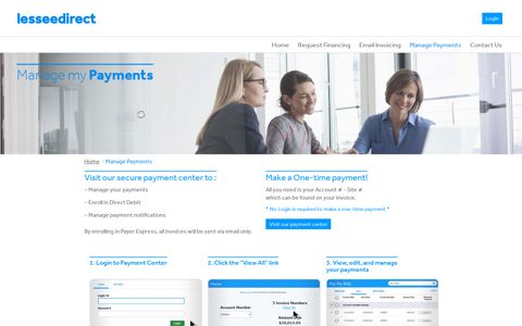 Manage Payments - What is lesseedirect?