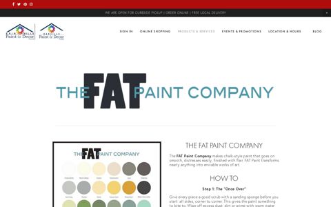THE FAT PAINT COMPANY — Erin Mills Paint & Decor Centre