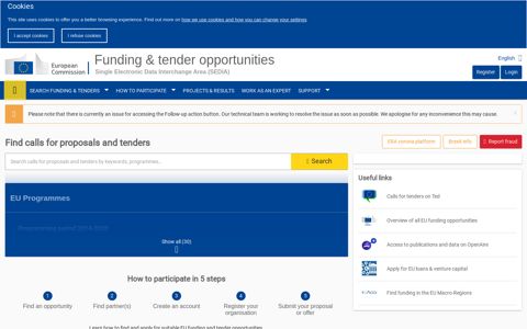 Funding & tender opportunities - European Commission
