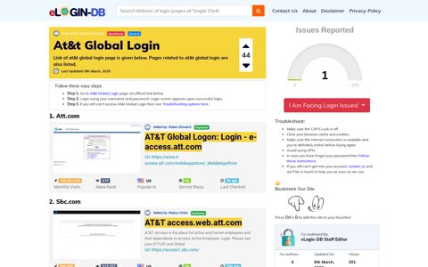 At&T Global Login - A database full of login pages from all ...