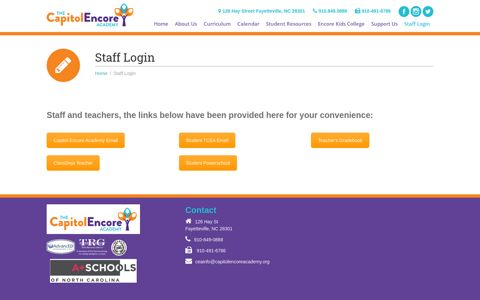 Staff Login – The Capitol Encore Academy