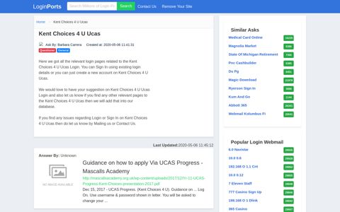 Login Kent Choices 4 U Ucas or Register New Account - LoginPorts