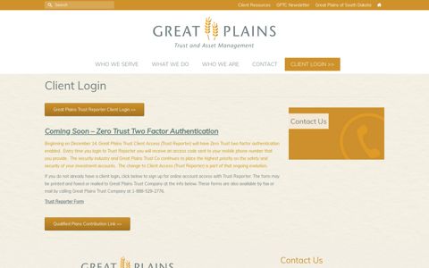 Client Login - Great Plains Trust & Asset Management