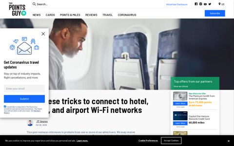How to connect to hotel, airline, airport Wi-Fi networks