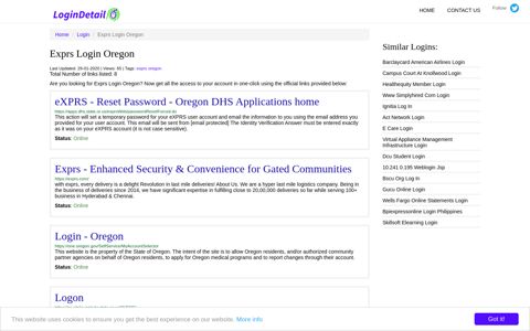 Exprs Login Oregon eXPRS - Reset Password - Oregon DHS ...