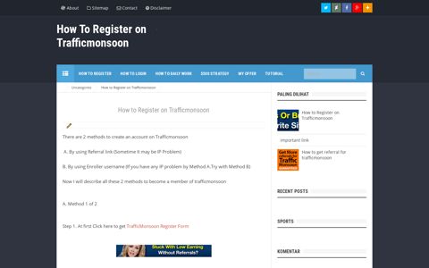 How to Register on ... - How To Register on Trafficmonsoon