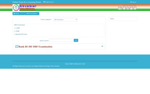 Online Exam & e-Learning Portal: IIBF Examination - DSRVS