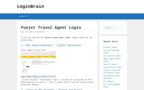 funjet travel agent login - LoginBrain