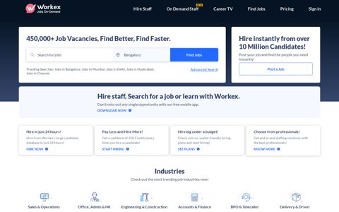 Find Jobs or Hire Employee with Workex | Post free jobs