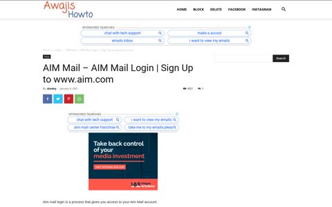 AIM Mail – AIM Mail Login | Sign Up to www.aim.com - Awajis