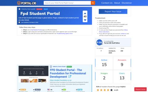 Fpd Student Portal