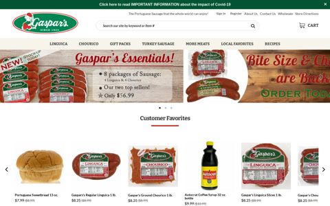 Welcome to Gaspar's Sausage