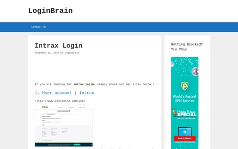 Intrax User Account | Intrax - LoginBrain