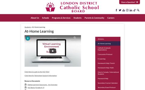 Virtual Learning - Students - London District Catholic School ...