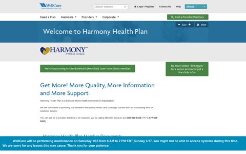 Harmony Health Plan | WellCare
