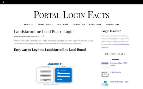 Landstaronline Load Board Login- Portal Login Steps