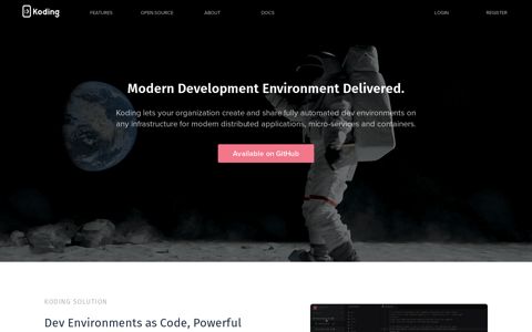 Modern Dev Environment Delivered · Koding