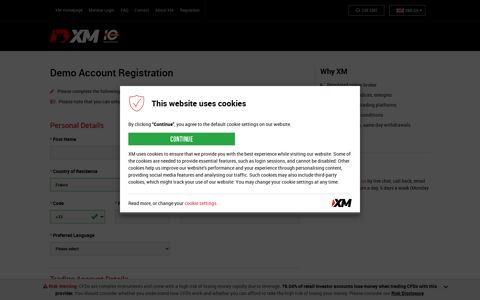 Demo Trading Account Registration - XM.com