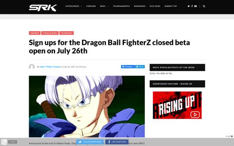 Sign ups for the Dragon Ball FighterZ closed beta open on ...