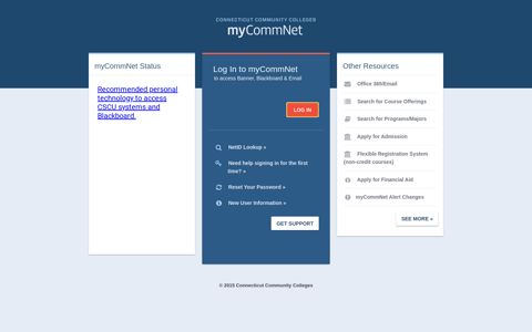 Log In to myCommNet - Connecticut Community Colleges ...