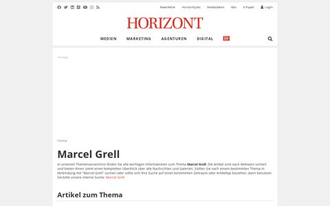 Marcel Grell: News & Hintergründe | HORIZONT - Horizont.at