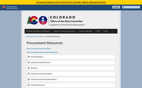Procurement Resources | OSC - Colorado.gov