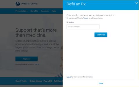 Refill an Rx - Express Scripts