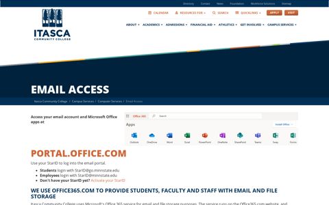 Email Access | Itasca Community College