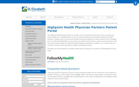 Highpoint Health Physician Partners Patient Portal
