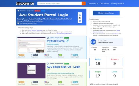 Acu Student Portal Login - Logins-DB