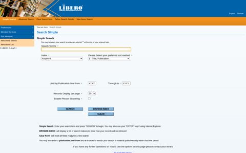 LIBERO WebOPAC Login Verification (W602)