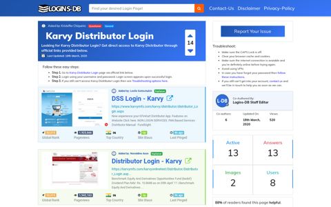 Karvy Distributor Login - Logins-DB
