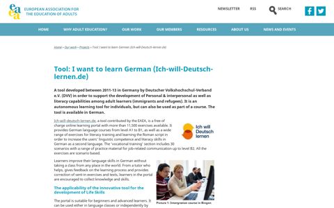 Tool: I want to learn German (Ich-will-Deutsch-lernen.de)