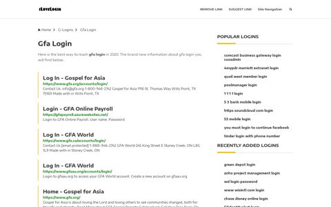 Gfa Login ❤️ One Click Access - iLoveLogin