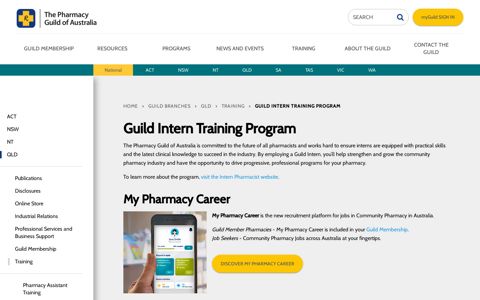 Guild Intern Training Program - Pharmacy Guild of Australia