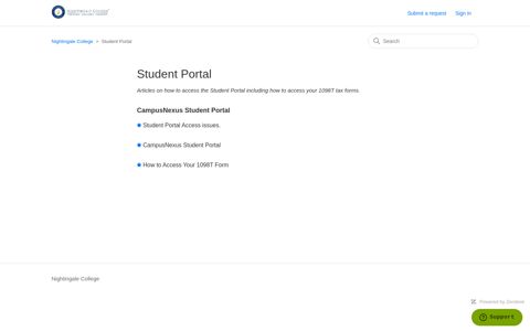 Student Portal – Nightingale College