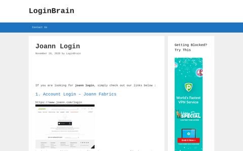 Joann Account Login - Joann Fabrics - LoginBrain