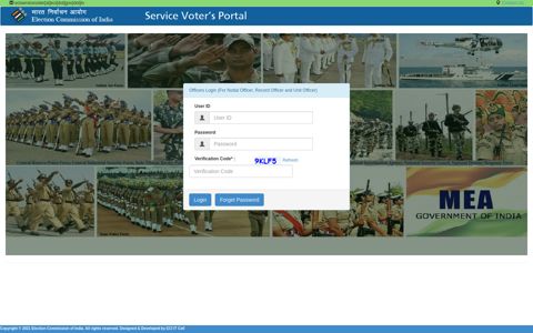 Login - ECI SVR - Service Voters' Portal