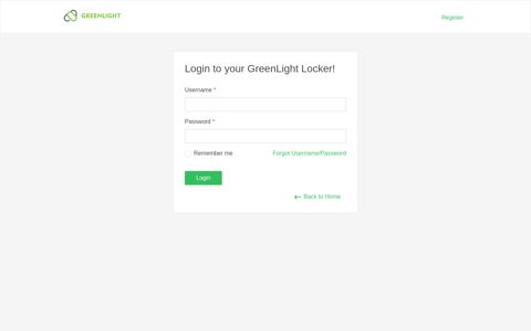 Login - GreenLight Credentials