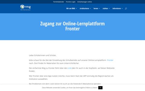 Zugang zur Online-Lernplattform Fronter - Rhein-Maas ...